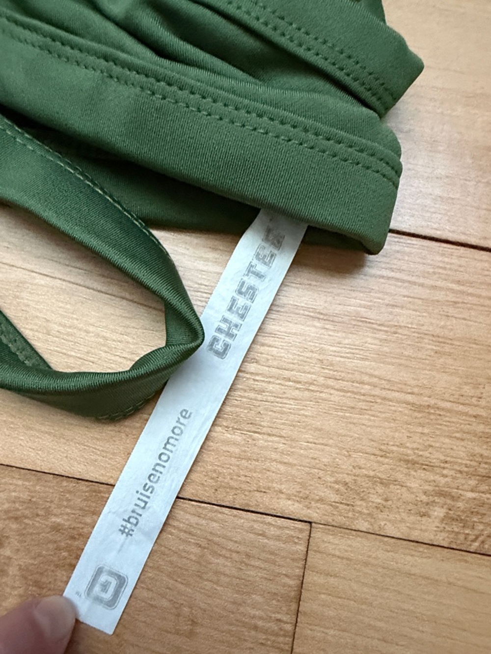 The Chestee Olive Green & Black Polka Dot High-Neck Sports Bra - Picture 3 of 4